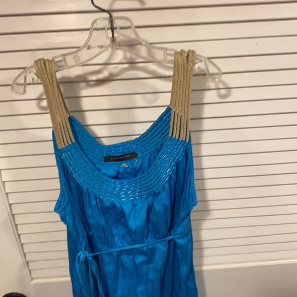 EUC Elie Tahari size 12 blue silk and elastane dress - Picture 3 of 6